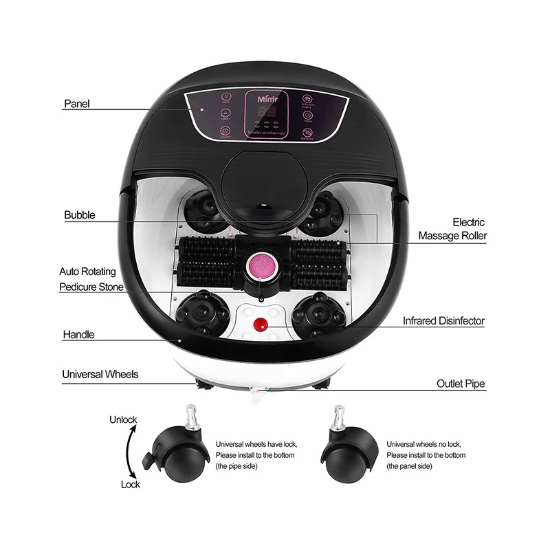 Massaggiatore automatico per vasca idromassaggio per piedi MM-18C con rulli massaggianti da 8 pezzi e pietra pomice