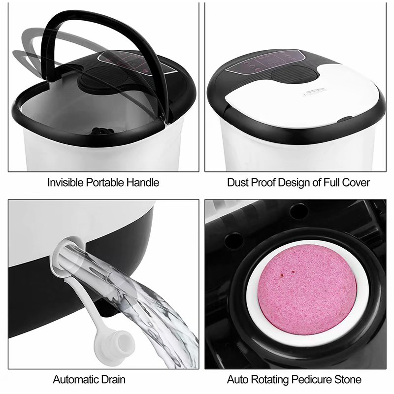 Massaggiatore automatico per vasca idromassaggio per piedi MM-18C con rulli massaggianti da 8 pezzi e pietra pomice